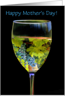 Happy Mother’s Day Clever Vineyard in Wine Glass Customizeable card