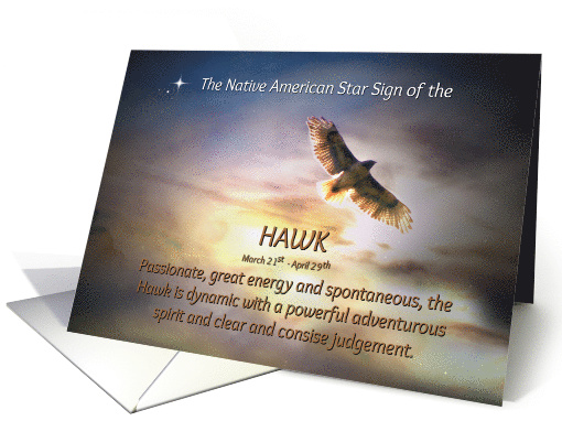 Native American Zodiac Sign of the Hawk March 21st to... (1399046)