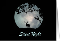 Silent Night Elk and Moon card
