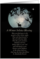 Winter Solstice Blessings Elk and Moon card