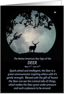 Native American Zodiac Sign of the Deer Gemini card