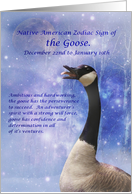 Native American Zodiac Sign of the Goose (Capricorn) card