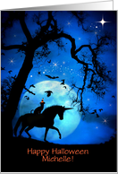 Happy Halloween Cat, Horse, Bats and Spiders Customizable card