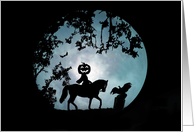Jack O’lantern Headless Horseman Happy Halloween card