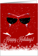 Wine Happy Holidays card