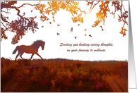 Healing, Wellness Journy Modern Minimalist Style Horse Get Well card