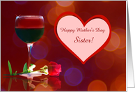 Happy Mother’s Day with Red wine And Rose Customizable Any Relation card