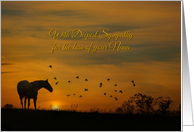 Deepest Sympathy Loss of Nana, Horse and Sunset card