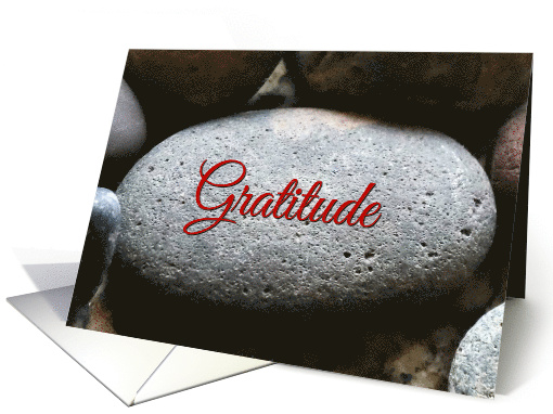 Gratitude, Thank You River Stone Rock, Gratitude Rock card (1473596)