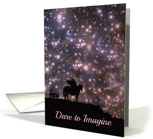 Dreams, Imagination Pegasus Star Gazing Encouargement card (1473664)