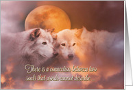 Happy Anniversary Soul Mate Spiritual Native American Wolves card