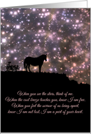 Spiritual Metaphysical Sympathy Poem with Horse and Stars card