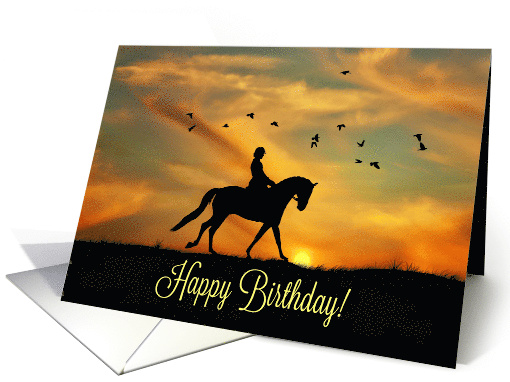 Dressage Happy Birthday Rider and Horse card (1481896)