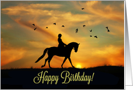 Dressage Happy Birthday Rider and Horse card