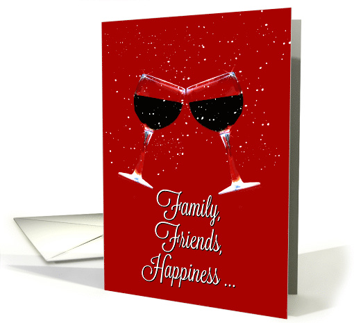 Fun Wine Happy Holidays Cheers Funny Wine Themed Christmas card