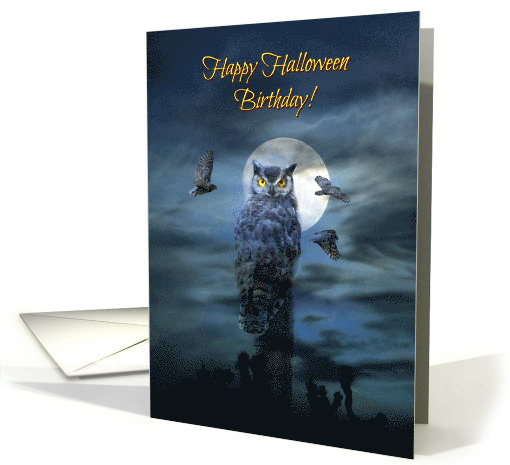 Happy Halloween Birthday Hope it's A Hoot Funny Birthday... (1485840)