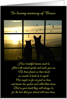 Pet Sympathy Dog and Cat in Window, Spriitual Relgious Poem Custom Pet card