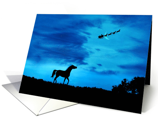 Horse and Santa Magic of The Season Happy Holidays card (1493638)