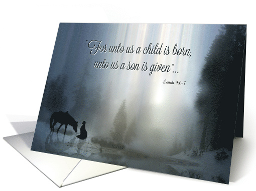 Humble Cowboy Religious Christmas Card Bible Quote Isaiah 9:6-7 card