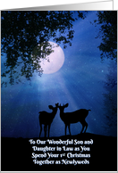 1st Christmas Together Our Son and Daughter in Law as Married Couple Deer card