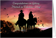 Valentine’s Day Wedding, Getting Hitched on Valentine’s Day Country card