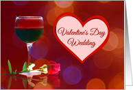Wine & Rose Valentine’s Day Wedding card