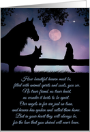 Pet Bereavement Sympathy for Pet Moon and Poem, Cat, Dog Horse card