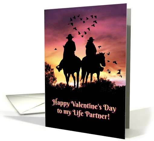 Country Western Cowboy Life Partner Valentine's Day card (1511134)