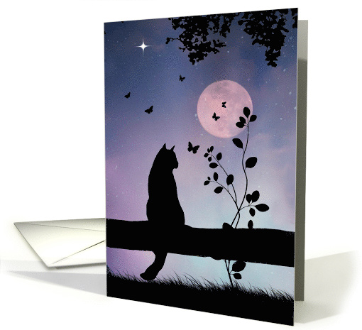 Spiritual Cat and Butterfly Metaphysical Sympathy card (1515330)