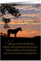Beautiful Horse Sympathy, Spiritual Poem, Sympathy Card