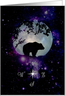 Follow Your Dreams Spiritual Universe and Bear Compass card