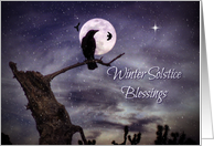 Raven or Crow Winter Solstice Native American Winter Solstice Blessing card