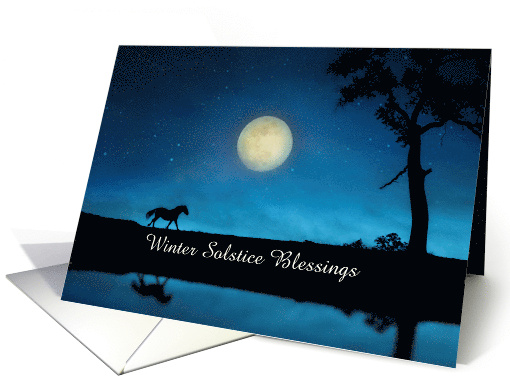 Horse Winter Solstice Blessings, Horse and Moon Solstice... (1549312)