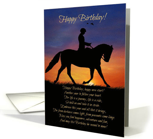 Dressage Horse and Rider Happy Birthday card (1552492)