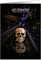 Edgar Allan Poe’s The Raven, Nevermore Gothic Halloween card