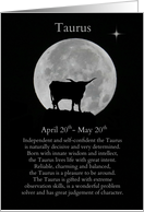 Zodiac Sign Taurus April and May Birthday card