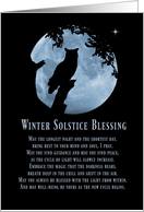 Native American Inspired Owl Winter Solstice Blessings card