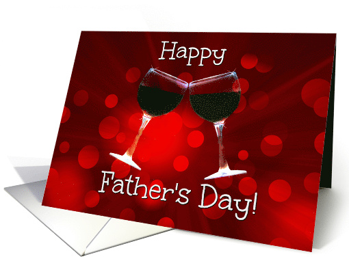Happy Father's Day Toasting Wine Glasses card (1569510)
