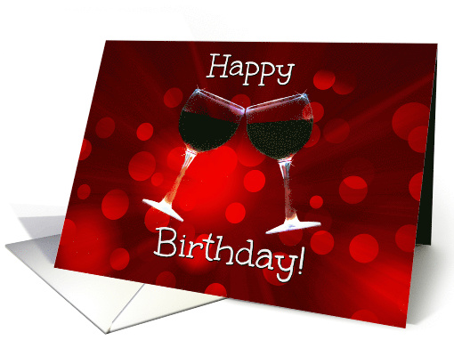 Wine Happy Birthday Cheers card (1569520)