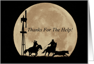 Cowboy Thank You, Thanks for the Help Country Western card