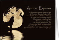 Autumn Equinox, Fall Equinox Blessing Wolf, Owl Raven card