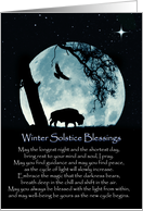 Native American Inspired Winter Solstice Blessings With Buffalo, card