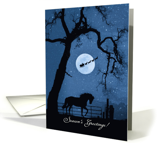 Custom Horse and Santa Season's Greetings card (1580266)