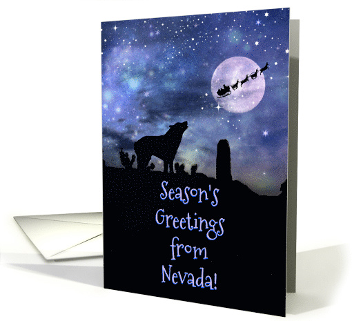Nevada Season's Greetings Christmas Holiday Southwestern Themed card