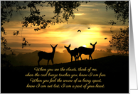 Thank you for the Sympathy, Kindness, Spiritual Poem with Deer card