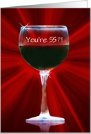 Any Age Customizable Wine Happy Birthday card