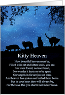 Cat Sympathy Cat Heaven Poem Loss of Cat card