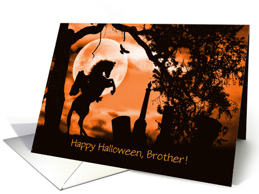 Headless Horseman Happy Halloween for Brother Customize card (1642582)