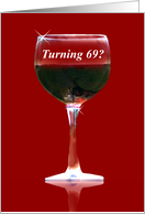 Happy 69th Birthday with Wine Cheers card