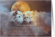 Spiritual Sympathy With Wolves and Poem card